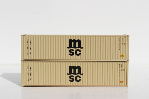 MSC MEDU (beige)– 40' HIGH CUBE containers with Magnetic system, Corrugated-side. JTC # 405080