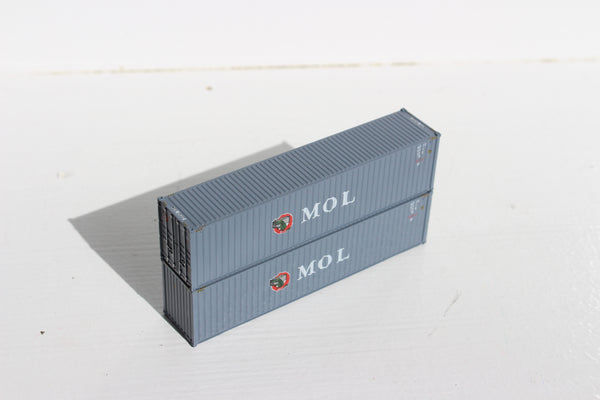 MOL GRAY-W/ GATOR logo– 40' HIGH CUBE containers with Magnetic system, Corrugated-side. JTC # 405050
