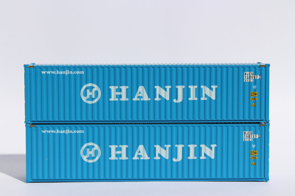 HANJIN– 40' HIGH CUBE containers with Magnetic system, Corrugated-side. JTC # 405012