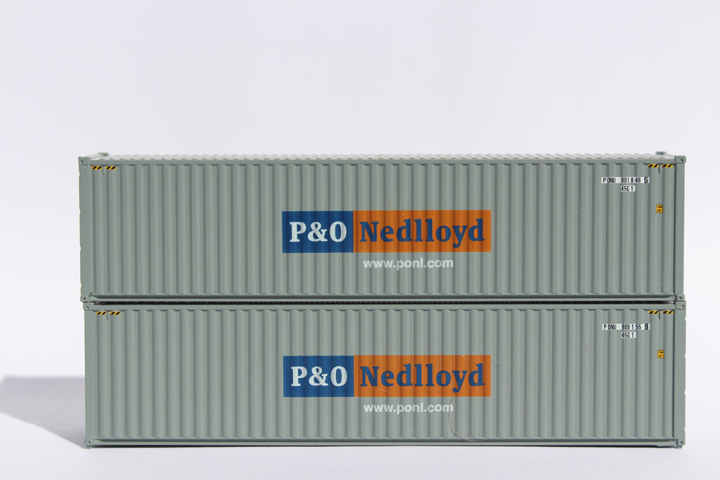 P&O Nedlloyd (gray)– 40' HIGH CUBE containers with Magnetic system, Corrugated-side. JTC # 405009