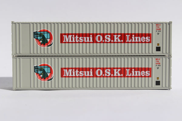 MITSUI O.S.K. LINES (MOL) - JTC # 405522 40' Standard height (8'6") corrugated PANEL side steel containers