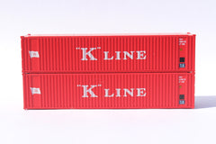 K-LINE (early) 40' Std. Height 2-P-44-P-2 'Square Corrugated' side containers JTC # 405558
