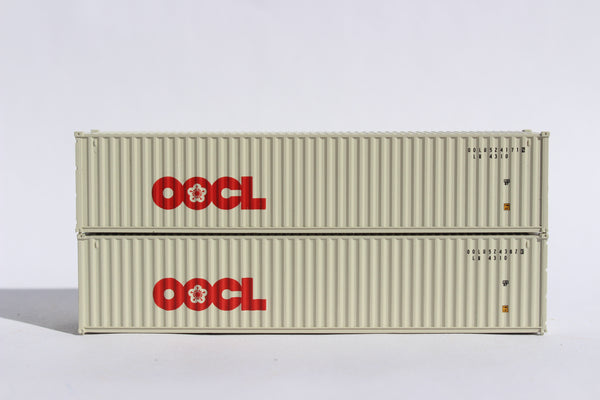 OOCL (Large logo) 40' Std. height containers with Magnetic system, Cor ...