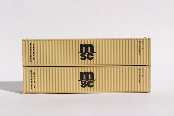 MSC MEDU (beige)– 40' Std. height containers with Magnetic system, Corrugated-side. JTC # 405336