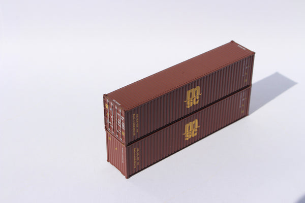 Mccu Container MSC MEDU (maroon)– 40' HIGH CUBE containers, Corrugated-side. JTC # 40 ...