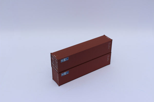 MOL – brown w/ MOL initials Logo– 40' HIGH CUBE containers with Magnetic system, Corrugated-side. JTC # 405086