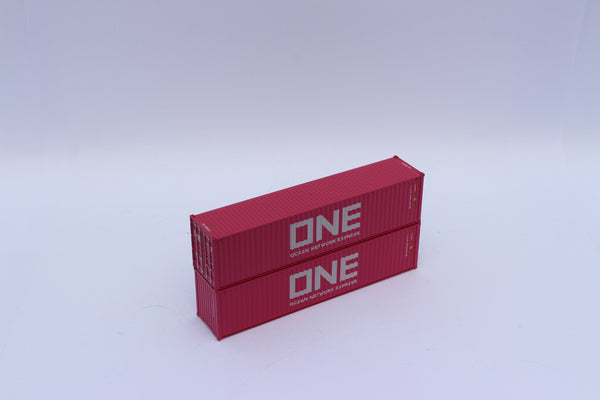 ONE (TLLU) magenta containers -  40' HIGH CUBE containers with Magnetic system, Corrugated-side. JTC # 405173