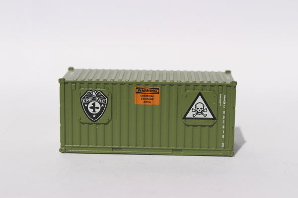 "VS" USMC (FMF) Fleet Marine Forces Storage container-Olive,  MILITARY SERIES 20' Std. height (SINGLE) container with Magnetic system, JTC-205706