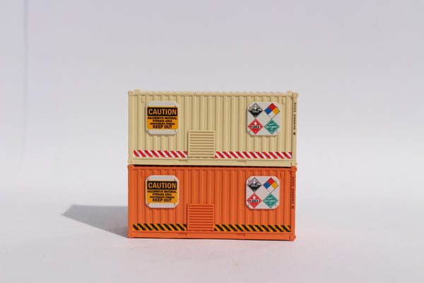 "VS" Hazmat Storage Containers 20' Std. height container with Magnetic system, Corrugated-side. JTC-205002