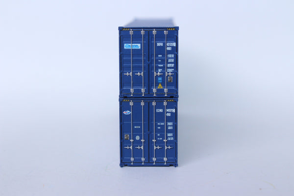 CMA CGM & SEACO MIX PACK 40' HIGH CUBE containers with Magnetic system, Corrugated-side. JTC# 405811