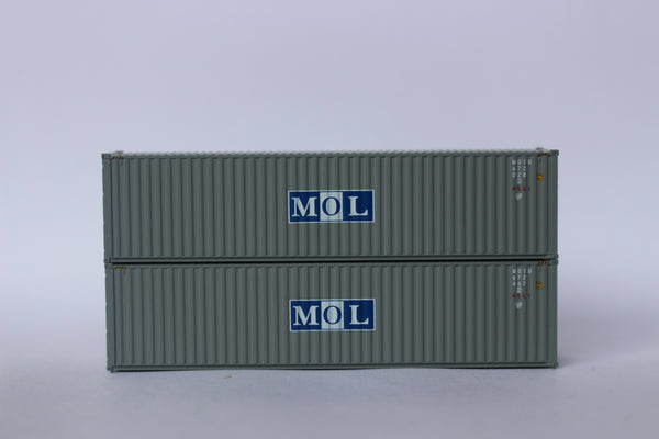 MOL GRAY-Initial logo– 40' HIGH CUBE containers with Magnetic system, Corrugated-side. JTC # 405051