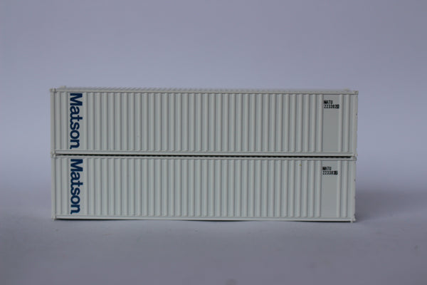 Matson 40' Standard height (8'6")  2-P-44-P-2 Panel side standard wave  corrugations containers. JTC # 405523