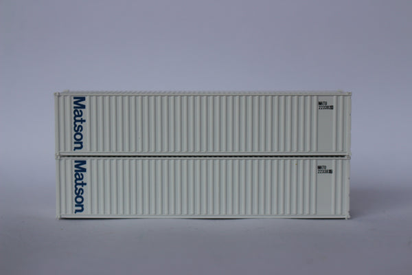 Matson 40' Standard height (8'6")  2-P-44-P-2 Panel side standard wave  corrugations containers. JTC # 405523