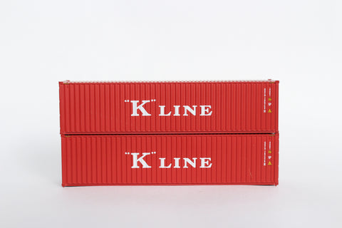 K-LINE set #4 40' HIGH CUBE containers with Magnetic system, Corrugated-side. JTC # 405099