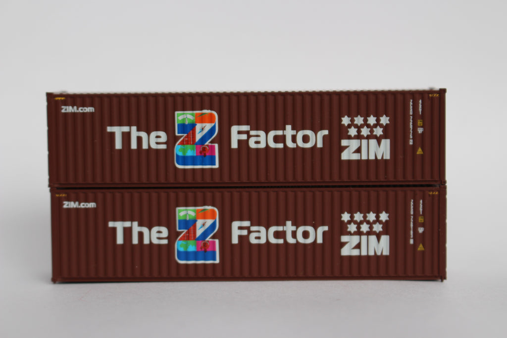 THE Z FACTOR (ZIM) 40' HIGH CUBE containers with Magnetic system, Corrugated-side. JTC # 405181