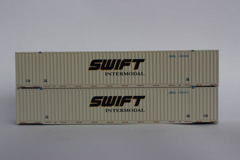 Swift Intermodal (faded) 53' HIGH CUBE 6-42-6 corrugated containers with Magnetic system. JTC # 535023