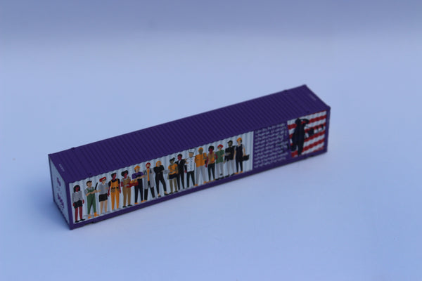 "VS" Labor Day - Purple- 48' HIGH CUBE corrugated container with Magnetic system. JTC# 485030