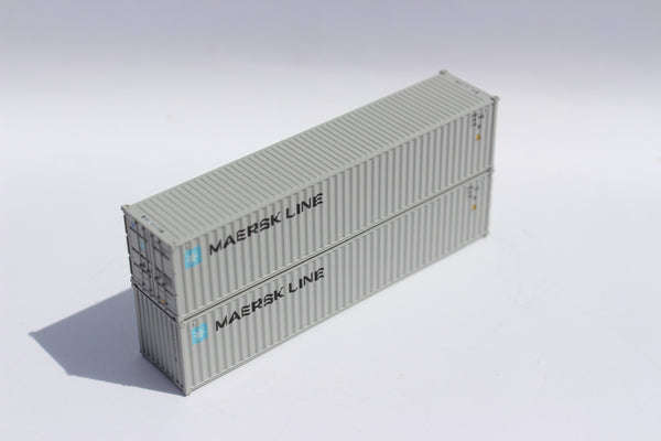 MAERSK LINE - 40' Standard height (8'6") corrugated side steel containers, JTC # 405308
