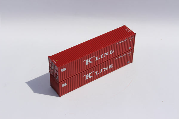 K-LINE KKFU 'website scheme' - 40' Standard height (8'6") corrugated side steel containers,  JTC # 405341