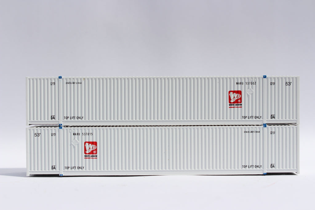 White Arrow (WARU) 53' HIGH CUBE 8-55-8 corrugated containers. JTC # 537042