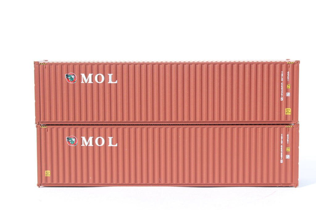 MOL Initials brown container (TRLU, TransAmerica, TAL, Trition)- 40\' H –  JTC MODEL TRAINS