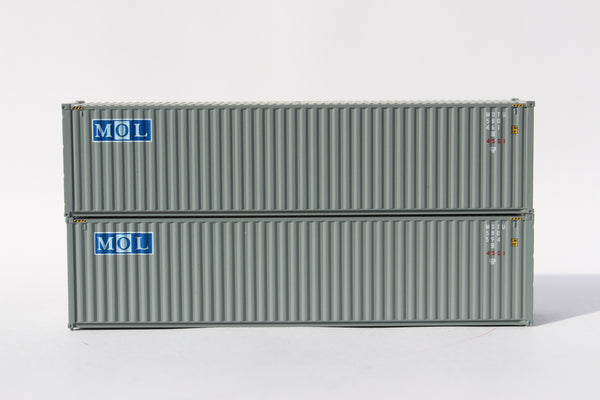 MITSUI O.S.K. LINES (MOL initals) - JTC # 405146 40' HC (9'6") corrugated side steel containers