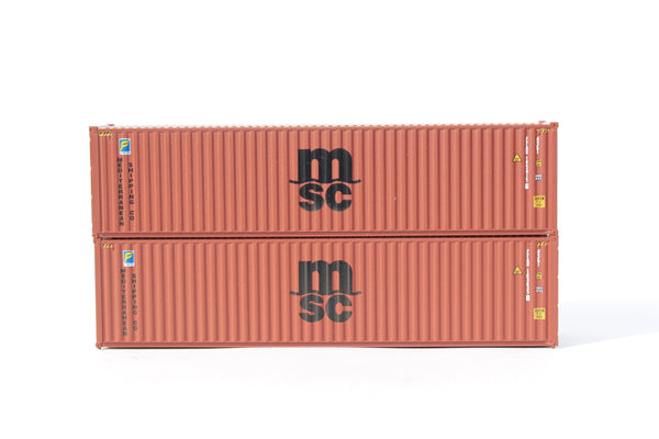 MSC FFAU (Florens lease, Brown with Black logo)– 40' HIGH CUBE containers, Corrugated-side. JTC # 405187