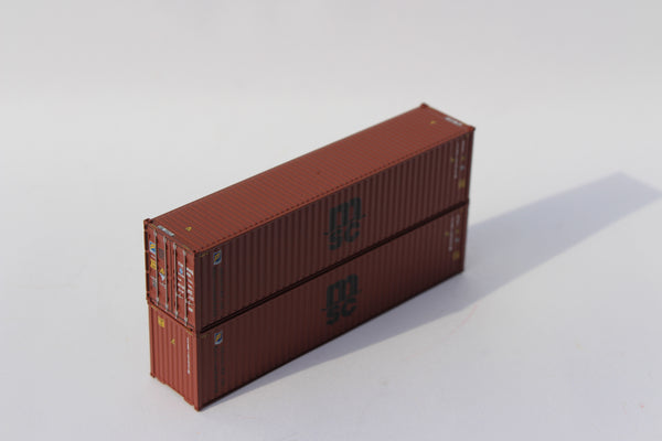 MSC FFAU (Florens lease, Brown with Black logo)– 40' HIGH CUBE containers, Corrugated-side. JTC # 405187