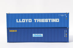 MIX PACK - SEACO/SeaFreight & Lloyd Triestino 40' HIGH CUBE containers with Magnetic system, Corrugated-side. JTC# 405812