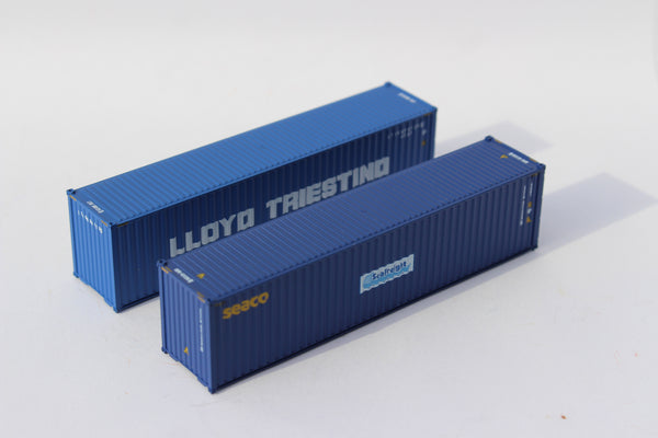 MIX PACK - SEACO/SeaFreight & Lloyd Triestino 40' HIGH CUBE containers with Magnetic system, Corrugated-side. JTC# 405812