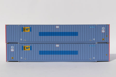 EMP (Ex-PACER blue) Set#2 - 53' HIGH CUBE 6-42-6 corrugated containers with Magnetic system, Corrugated-side. JTC # 535095