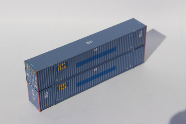 EMP (Ex-PACER blue) Set#2 - 53' HIGH CUBE 6-42-6 corrugated containers with Magnetic system, Corrugated-side. JTC # 535095
