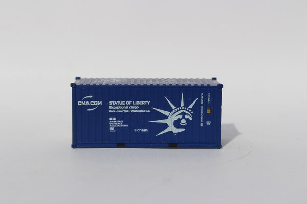 CMA CGM "Lady Liberty' transport container.  Std. height container with Magnetic system, Corrugated-side. JTC-205448 (single)