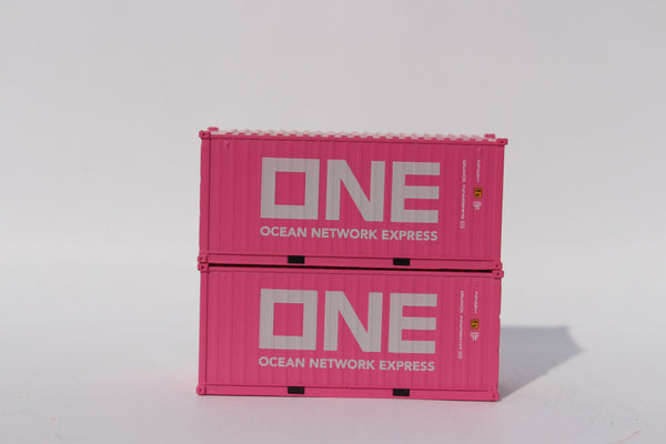 ONE Magenta SET #4 (GCXU) 20' Std. height containers with Magnetic system, Corrugated-side. JTC-205460