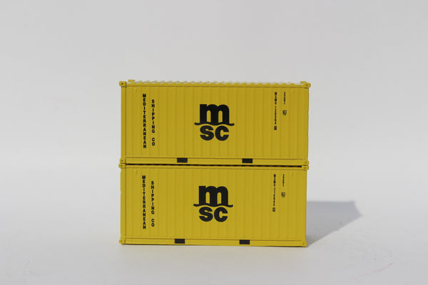 MSC 20' (MSDU) Set #3, 20' Std. height container, Corrugated-side. JTC-205461
