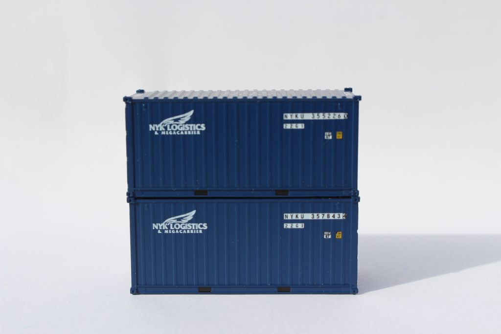 NYK Line (small Logo) 20' Std. height containers with Magnetic system, Corrugated-side. JTC-205385