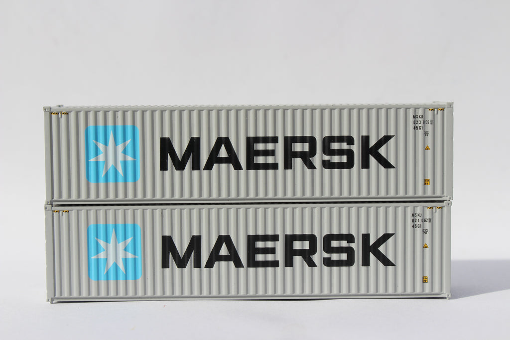 MAERSK (two door logo) 40' HIGH CUBE containers with Magnetic system, Corrugated-side. JTC # 405162