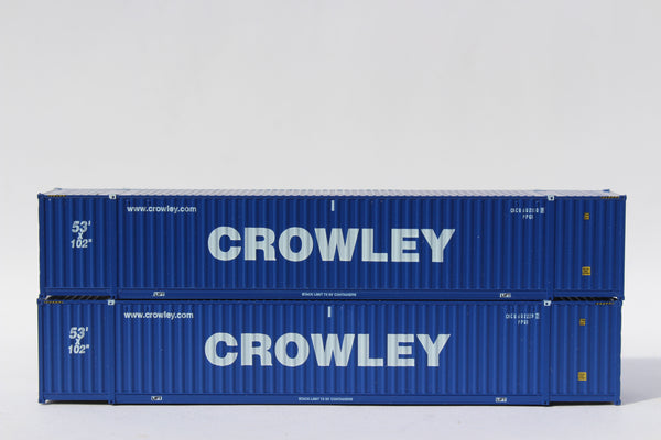 Crowley blue "Website" Ocean 53' N Containers with IBC castings at 53' corner. JTC # 535077