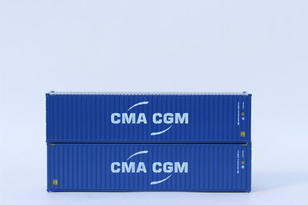 CMA CGM (2017 New Logo) 40' HIGH CUBE containers with Magnetic system, Corrugated-side. JTC# 405106
