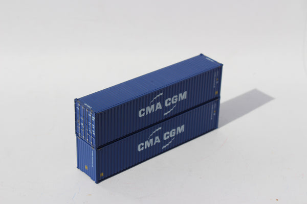 CMA CGM (2017 New Logo) 40' HIGH CUBE containers with Magnetic system, Corrugated-side. JTC# 405106