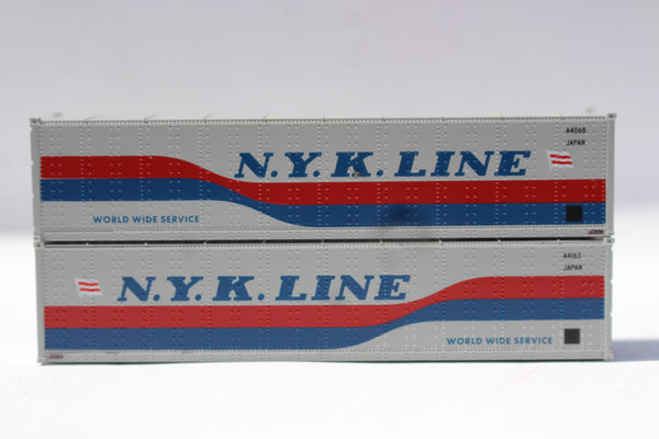 NYK Line (Early ribbon) 40' Standard height (8'6") Smooth-side containers. 405695
