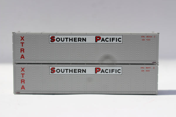 XTRA LEASE 40' Southern Pacific Standard height (8'6") Smooth-side containers, Set #1 . JTC # 405683