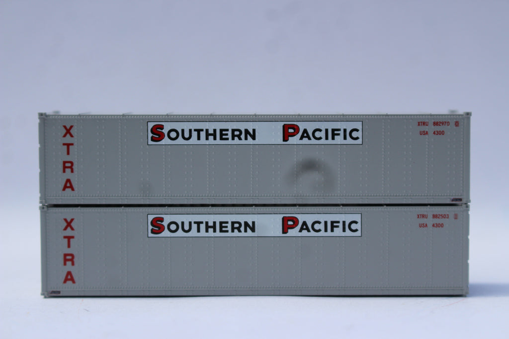 XTRA LEASE 40' Southern Pacific Standard height (8'6") Smooth-side containers, Set #2 . JTC # 405698