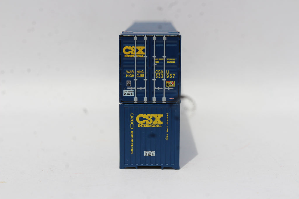 CSX Intermodal (boxcar logo) 53' HIGH CUBE 8-55-8, Set #1 corrugated c ...