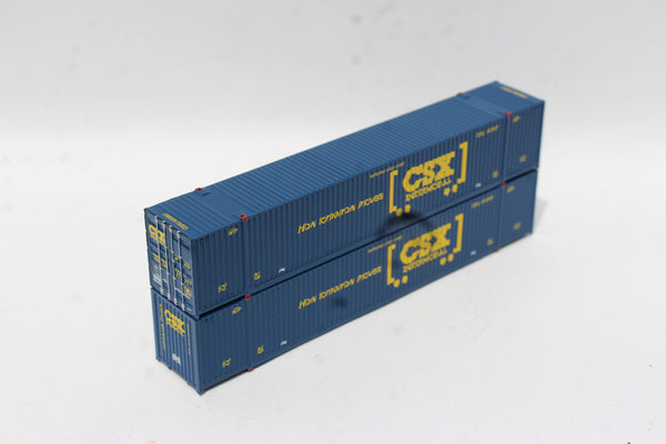 CSX Intermodal (boxcar logo) 53' HIGH CUBE 8-55-8, Set #1 corrugated containers with Magnetic system. JTC # 537050