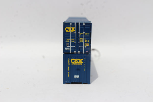 CSX Intermodal (boxcar logo) 53' HIGH CUBE 8-55-8, Set #2 corrugated containers with Magnetic system. JTC # 537091
