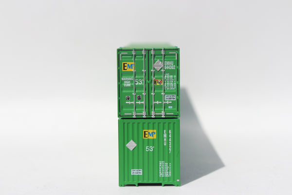 EMP - (6443xx series) green 53' HIGH CUBE 8-55-8 corrugated containers, Set # 3. JTC # 537049