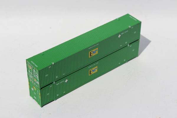 EMP - (6443xx series) green 53' HIGH CUBE 8-55-8 corrugated containers, Set # 3. JTC # 537097