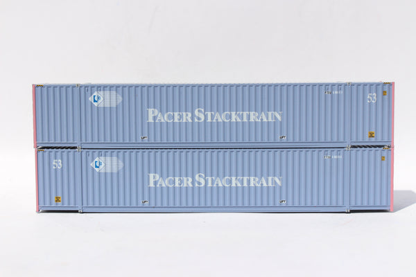 PACER STACKTRAIN, PTSU patch (faded), 53' HIGH CUBE 6-42-6 corrugated containers with Magnetic system, JTC # 535054