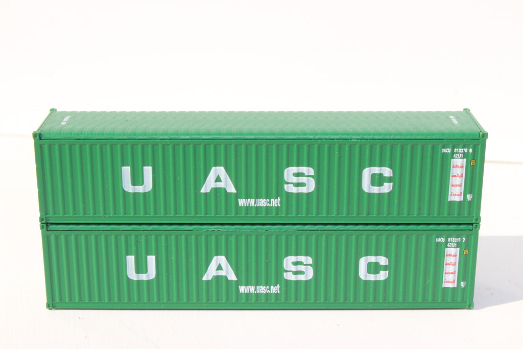UASC (green) 40' Canvas/Open top Magnetic container - corrugated-side. JTC# 402006 SOLD OUT